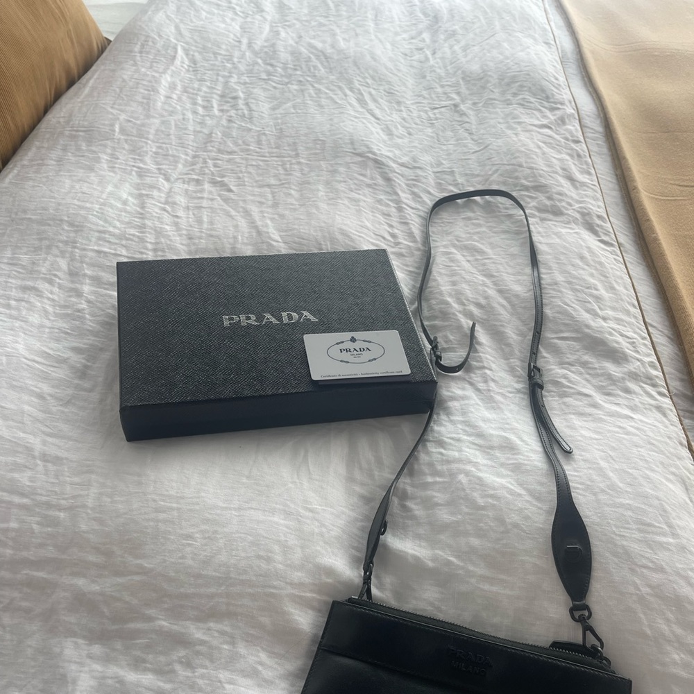 Great Prada crossbody black bag.  Bought in New York and only worn twice.
